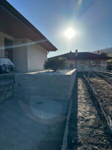 Pose de bloc béton brut