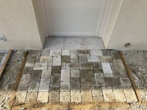 paver une entrée de porte
